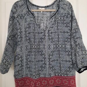 JOIE Embroidered Long Sleeve cotton Blouse size S‎